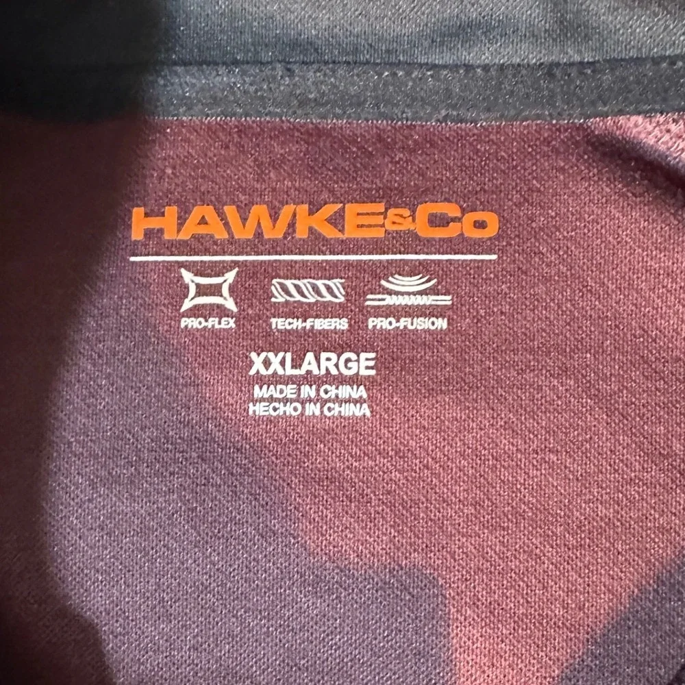 Hawke & Co Sport Mens XXL Quarter Zip Pullover Burgundy Black  NWT